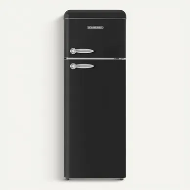 Réfrigérateur Double Porte 211l Vintage Noir - Scdd211v-be