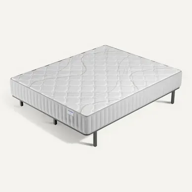 Ensemble 140x190 cm, sommier + matelas mousse, Ép.16cm accueil latex
