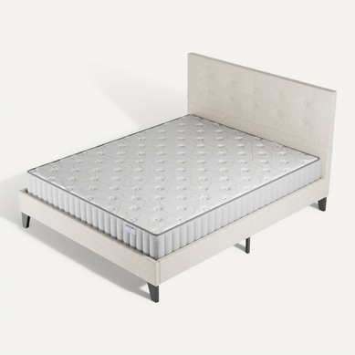 Ensemble 140x190 cm, lit avec tête de lit + matelas mousse Ép.16cm à mémoire de forme Ensemble 140x190 cm, lit avec tête de lit + matelas mousse Ép.16cm à mémoire de forme