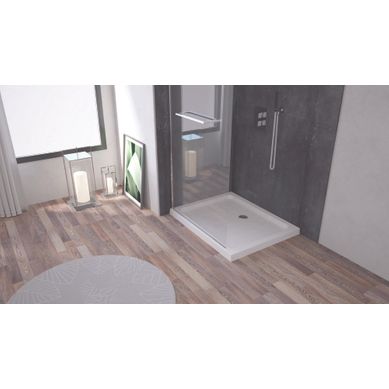 Receveur De Douche Meri - Picots Antidérapants - 80x120x6,5cm - Grès - Blanc Receveur De Douche Meri - Picots Antidérapants - 80x120x6,5cm - Grès - Blanc
