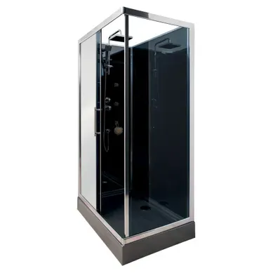 Cabine De Douche - 6 Buses Hydromassante - Delline - 80x120 - Noire Cabine De Douche - 6 Buses Hydromassante - Delline - 80x120 - Noire