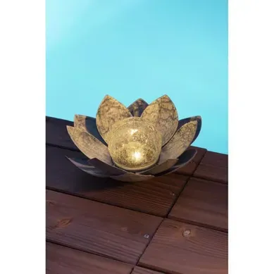 Nénuphar Solaire Décoratif - Boule Verre Craquelé, 7 Lm, Ip44, 8 H Nénuphar Solaire Décoratif - Boule Verre Craquelé, 7 Lm, Ip44, 8 H