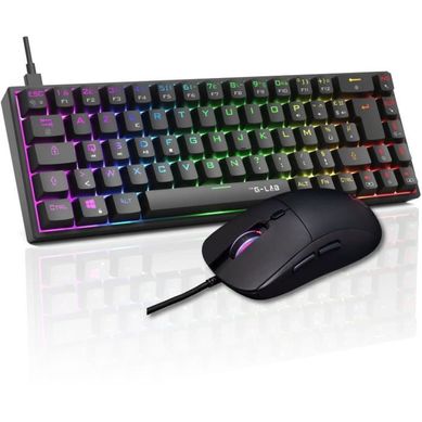 Combo Titanium - Clavier Mécanique 65% Azerty + Souris Gaming 12 800 Dpi Combo Titanium - Clavier Mécanique 65% Azerty + Souris Gaming 12 800 Dpi