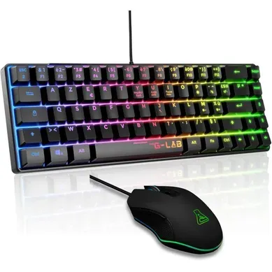Pack Gamer Clavier Souris Filaire - Combo Hydrogen Bkg - Clavier Azerty - Noir Pack Gamer Clavier Souris Filaire - Combo Hydrogen Bkg - Clavier Azerty - Noir