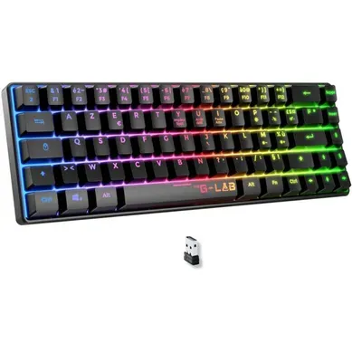 Clavier Gaming 60% Sans Fil Azerty - Membrane, Rgb, Triple Mode Clavier Gaming 60% Sans Fil Azerty - Membrane, Rgb, Triple Mode
