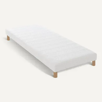 Sommier Tapissier A Lattes Blanc 90x190 Sommier Tapissier A Lattes Blanc 90x190
