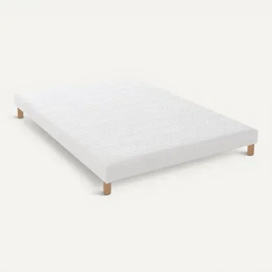 Sommier Tapissier A Lattes Blanc 140x190 Sommier Tapissier A Lattes Blanc 140x190