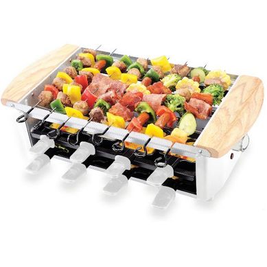 Appareil À Raclette 8 Personnes 1200w + Gril + Brochette - 8263