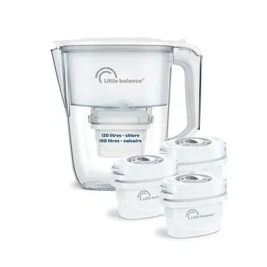 Carafe Filtrante Claire + 3 Cartouches 8592 - Réduit Microplastiques, Chlore, Calcaire - 2,5 L Carafe Filtrante Claire + 3 Cartouches 8592 - Réduit Microplastiques, Chlore, Calcaire - 2,5 L