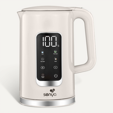 Bouilloire Électrique Programmable Double Paroi Crème Avec 5 Menus Automatiques Sybf-k043c Bouilloire Électrique Programmable Double Paroi Crème Avec 5 Menus Automatiques Sybf-k043c