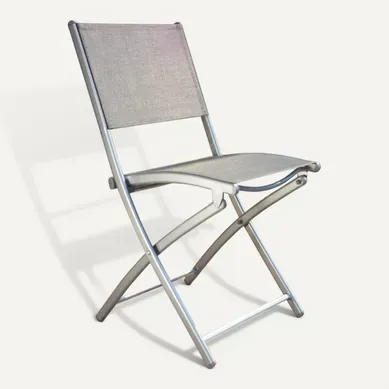 Molvina - Lot De 4 Chaises Salon De Jardin Gris Clair