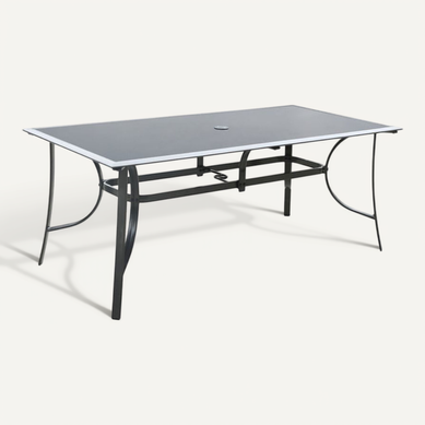 Rimini - Table De Jardin 10 Places En Aluminium Et Plateau En Verre Rimini - Table De Jardin 10 Places En Aluminium Et Plateau En Verre