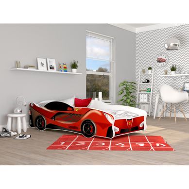 Lit Enfant Voiture 80x160 Ferrari Thème