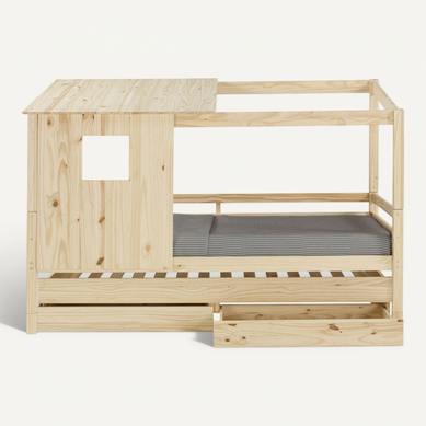 Lit Cabane Gigogne Alma Bois 90x200 Cm Lit Cabane Gigogne Alma Bois 90x200 Cm