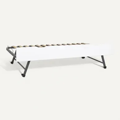 Sommier Gigogne Avec Façade 2 Mains Makuria Blanc 80x190 Cm Sommier Gigogne Avec Façade 2 Mains Makuria Blanc 80x190 Cm