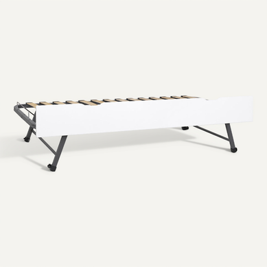Sommier Gigogne Avec Façade 2 Mains Makuria Blanc 70x190 Cm Sommier Gigogne Avec Façade 2 Mains Makuria Blanc 70x190 Cm