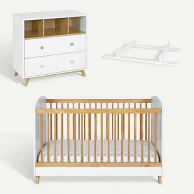 Mini Chambre Bébé Kombu Bois 70x140 Cm Mini Chambre Bébé Kombu Bois 70x140 Cm
