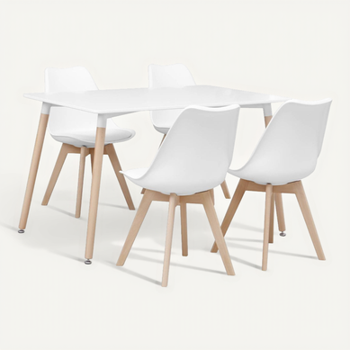 Table À Manger Rectangulaire Bois 120cm Blanc Hedvig 4 Chaises 4 Places Scandinave Table À Manger Rectangulaire Bois 120cm Blanc Hedvig 4 Chaises 4 Places Scandinave