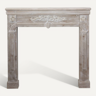 Manteau De Cheminée - Romance - Décor Bois Cérusé Manteau De Cheminée - Romance - Décor Bois Cérusé