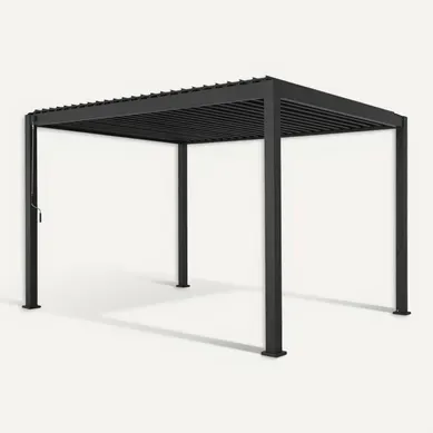 Pergola Bioclimatique Gris Anthracite – Triomphe – 3x4m. Aluminium. À Lames Orientables