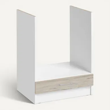Meuble Pour Four Encastrable Eco Noyer Blanchi L 60 Cm