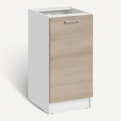 Meuble Bas De Cuisine Eco Chene Naturel 1 Porte L 40 Cm
