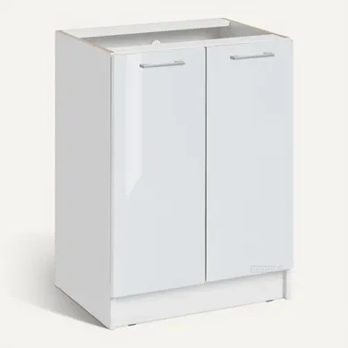 Meuble Bas De Cuisine Eco Blanc Brillant 2 Portes L 60 Cm Meuble Bas De Cuisine Eco Blanc Brillant 2 Portes L 60 Cm