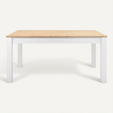 Table À Manger Extensible 160/215 Cm Blanc/bois - Odense