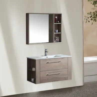 Ensemble Meuble Salle De Bain 100 Cm Chêne Brun Aquanoma Ensemble Meuble Salle De Bain 100 Cm Chêne Brun Aquanoma
