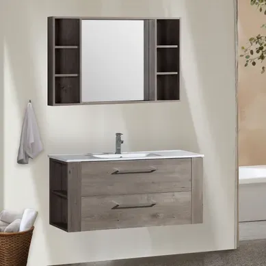 Ensemble Meuble Salle De Bain 120 Cm Chêne Brun Aquanoma Ensemble Meuble Salle De Bain 120 Cm Chêne Brun Aquanoma