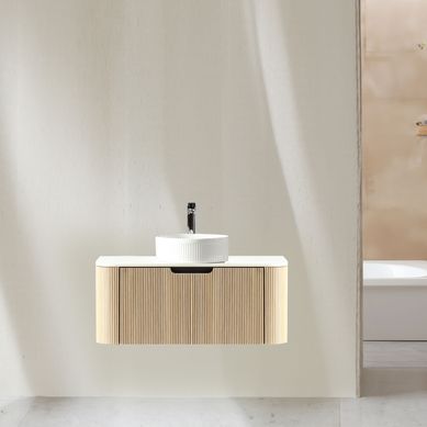 Meuble 120 Cm Chêne Clair Aquagiro Avec Vasque À Poser Blanche Wave Meuble 120 Cm Chêne Clair Aquagiro Avec Vasque À Poser Blanche Wave