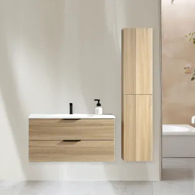 Ensemble Salle De Bain 100 Cm Chêne Clair Aqualinea Ensemble Salle De Bain 100 Cm Chêne Clair Aqualinea