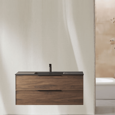 Meuble De Salle De Bain Avec Vasque Effet Noyer 100 Cm Aquasila Meuble De Salle De Bain Avec Vasque Effet Noyer 100 Cm Aquasila