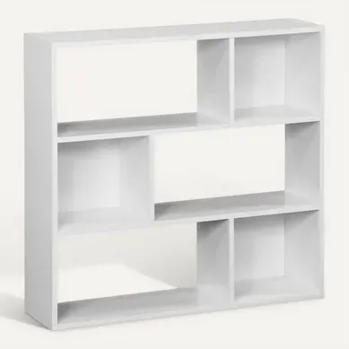 Etagère Bibliothèque Blanche Pieter 3 étagères 6 Compartiments De Rangement Etagère Bibliothèque Blanche Pieter 3 étagères 6 Compartiments De Rangement