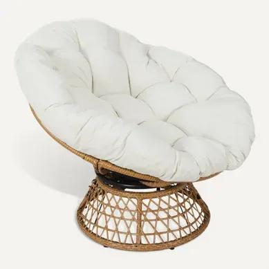 Fauteuil Papasan Polyrotin Rotatif. Loveuse Outdoor/indoor D.96cm