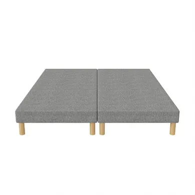 Sommier Tapissier Gris 200x200 (2x100x200) + Jeu De Pied . Fabrication Francaise. Sommier Tapissier Gris 200x200 (2x100x200) + Jeu De Pied . Fabrication Francaise.