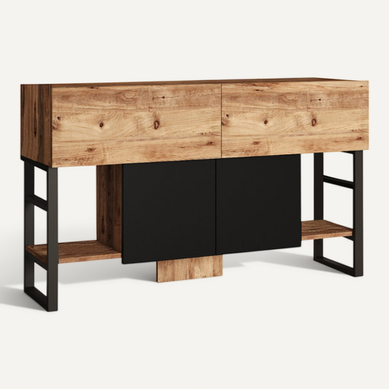 Tari - Console Avec Rangements Style Industriel Tari - Console Avec Rangements Style Industriel