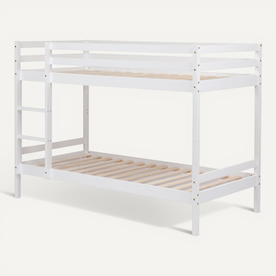 Lit Superposé En Bois 90x190cm Couleur Blanc Lit Superposé En Bois 90x190cm Couleur Blanc