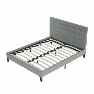 Lit 120x190 Cm Avec Tête De Lit Tissu Vert Lit 120x190 Cm Avec Tête De Lit Tissu Vert