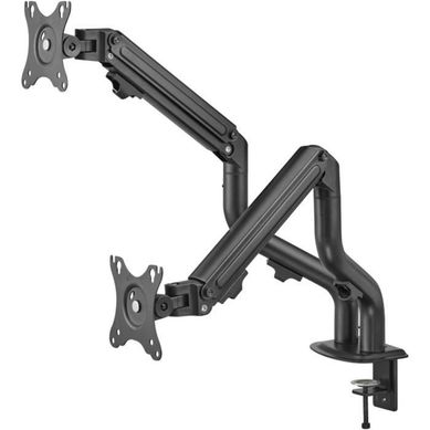 Bras Articulé Double Pour 2 Écrans 17-32" Noir Mat Bras Articulé Double Pour 2 Écrans 17-32" Noir Mat