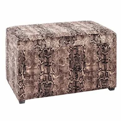 Coffre De Rangement "motif Serpent" 65cm Marron Coffre De Rangement "motif Serpent" 65cm Marron