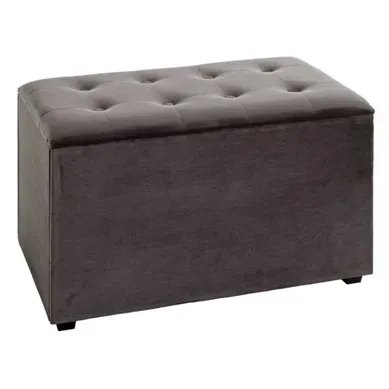 Coffret De Rangement Velours "idaya" 65cm Anthracite Coffret De Rangement Velours "idaya" 65cm Anthracite