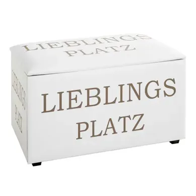 Coffre De Rangement "lieblings Platz" 65cm Blanc Coffre De Rangement "lieblings Platz" 65cm Blanc