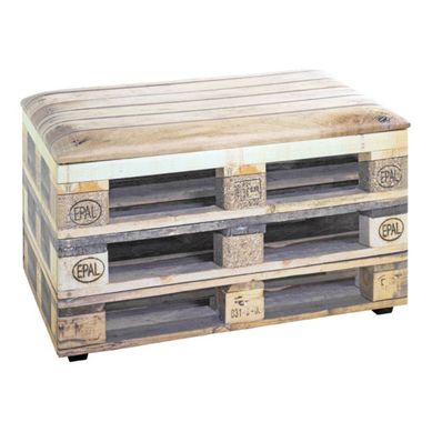 Coffre De Rangement Vintage "palette Ii" 65cm Marron Coffre De Rangement Vintage "palette Ii" 65cm Marron