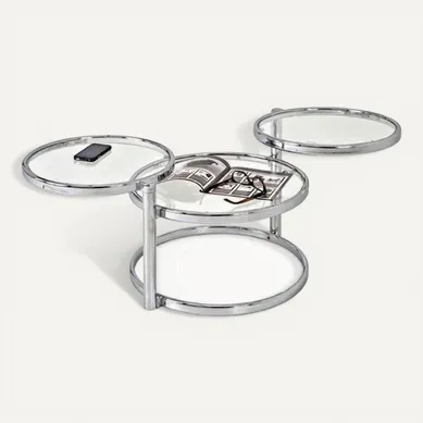 Table Basse En Verre "blaise" 140cm Argent Table Basse En Verre "blaise" 140cm Argent