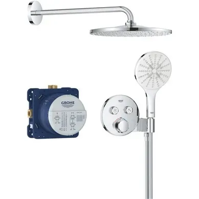 Ensemble De Douche Encastré - Tous Les Types De Jets - Mitigeur Thermostatique - 34877000 - Gris Ensemble De Douche Encastré - Tous Les Types De Jets - Mitigeur Thermostatique - 34877000 - Gris