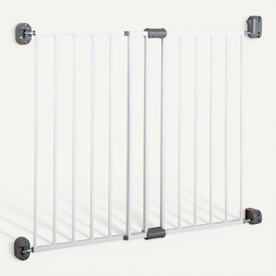 Barriere De Sécurité Bébé Pour Porte Et Escalier En Métal Blanc - Easy Step Barriere De Sécurité Bébé Pour Porte Et Escalier En Métal Blanc - Easy Step