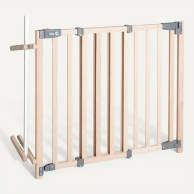 Barrière De Sécurité En Hêtre Réglable 93,5–120,5 Cm Avec Portillon Auto-fermant Barrière De Sécurité En Hêtre Réglable 93,5–120,5 Cm Avec Portillon Auto-fermant