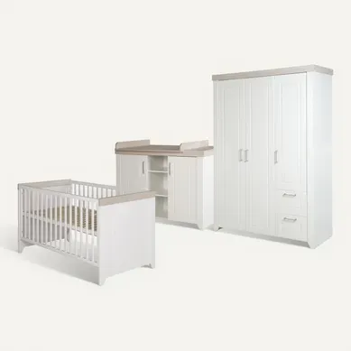 Ensemble De Chambre Felicia - Lit Bébé + Commode À Langer + Armoire 3 Portes Ensemble De Chambre Felicia - Lit Bébé + Commode À Langer + Armoire 3 Portes