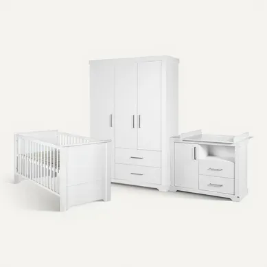 Ensemble De Chambre Maxi - Lit Bébé + Commode À Langer + Armoire 3 Portes Ensemble De Chambre Maxi - Lit Bébé + Commode À Langer + Armoire 3 Portes